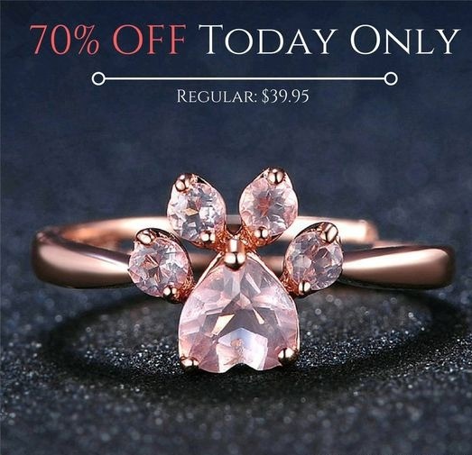 🌹Rose Gold Paw Ring🌹