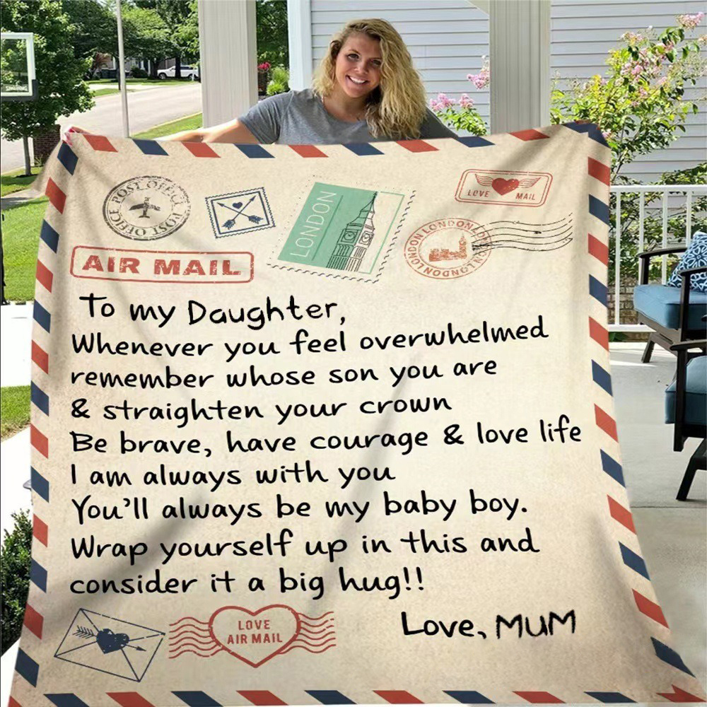 To My Daughter Quilt Love Mom