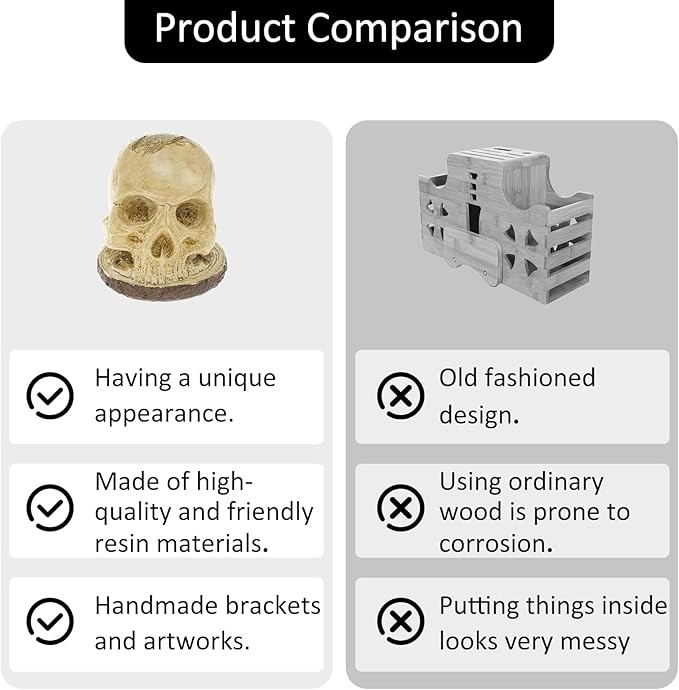 💀Gothic Skull Knife Holder🎃