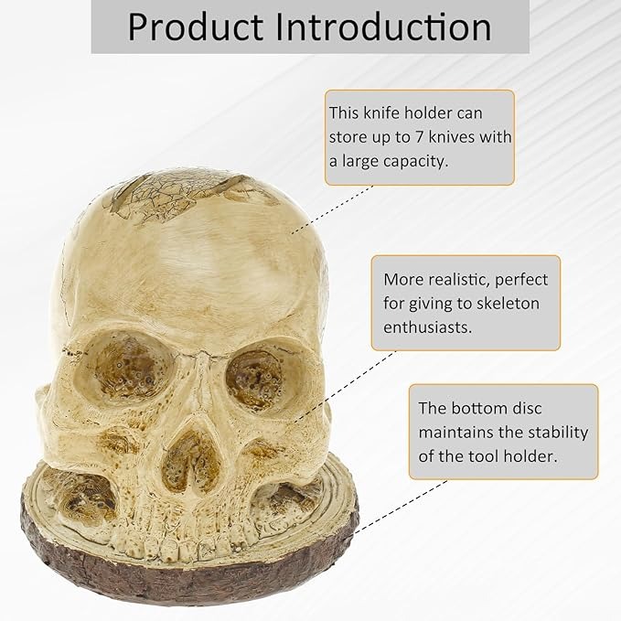 💀Gothic Skull Knife Holder🎃
