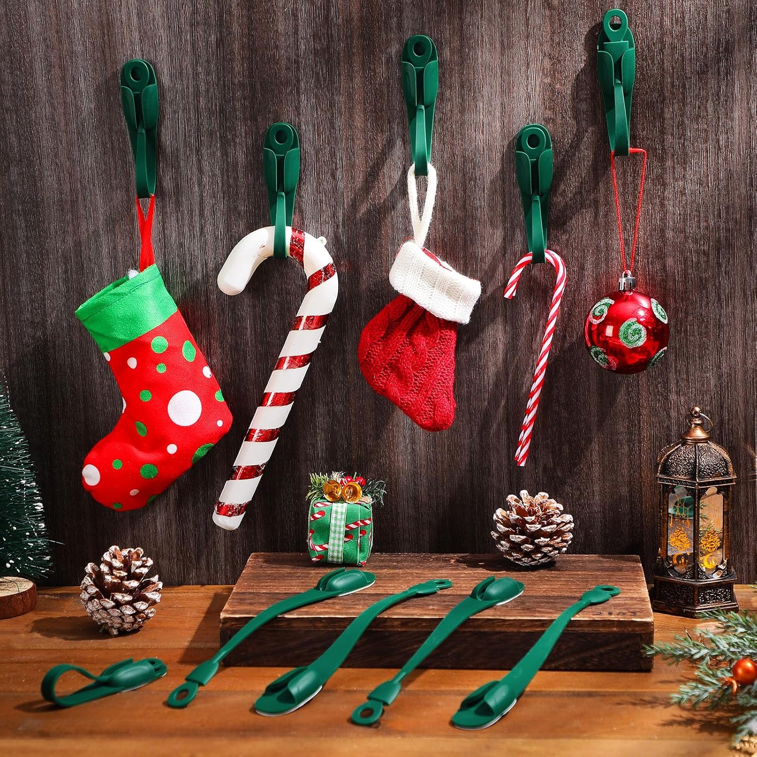 🎄2025 Christmas On Sale✨6 PCS Christmas Silicone Garland Hangers