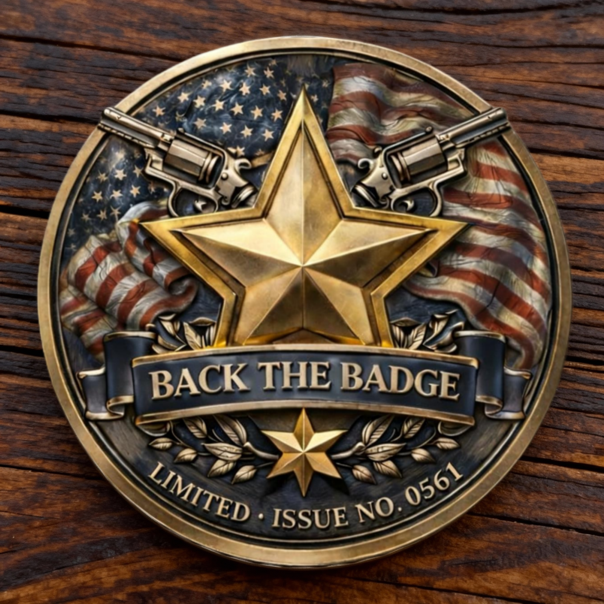 Limited Issue Sheriff Challenge Coin — Back the Badge, Stand for Law & Order