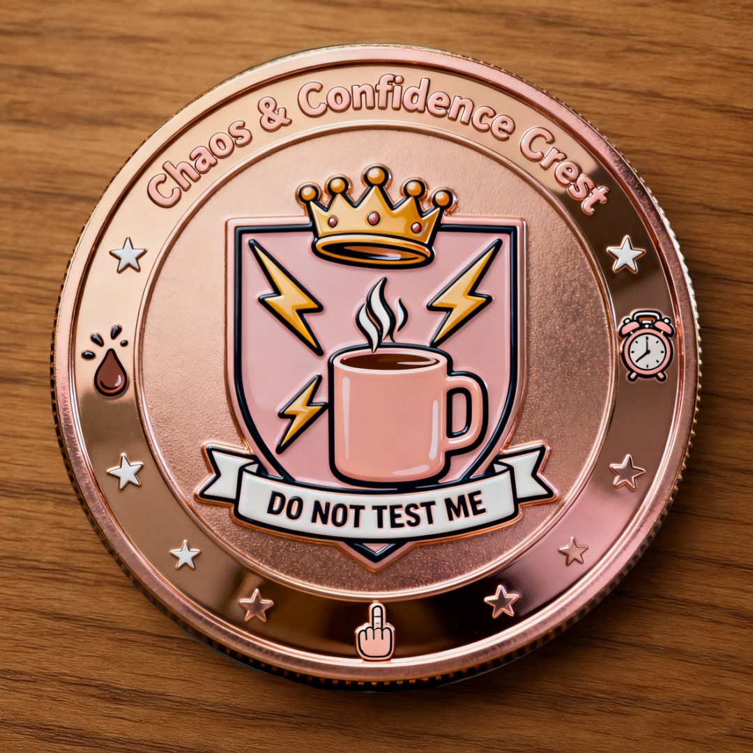 ⭐ Badass Hot Mess™ Rose-Gold Challenge Coin