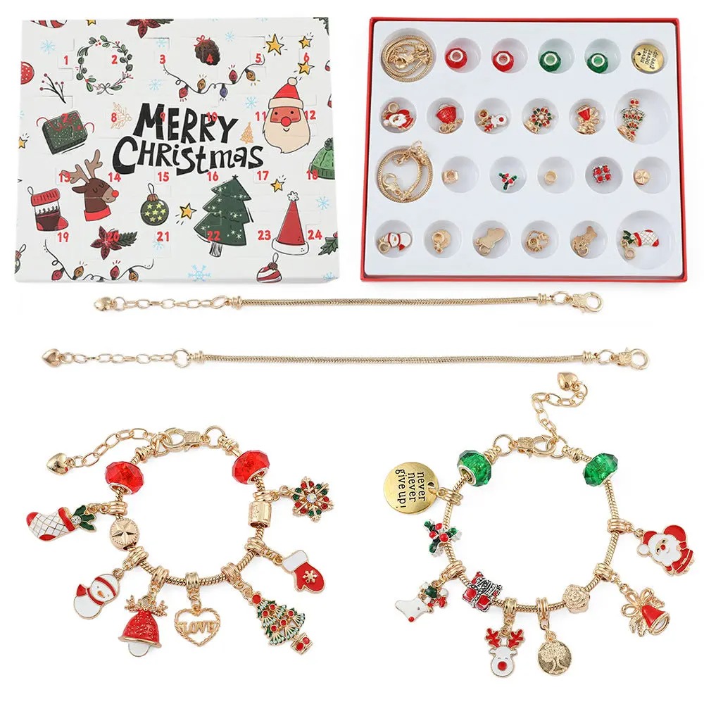 Christmas Pre Sale 78% OFF --24 Pcs DIY Christmas Advent Calendar Bracelets Set