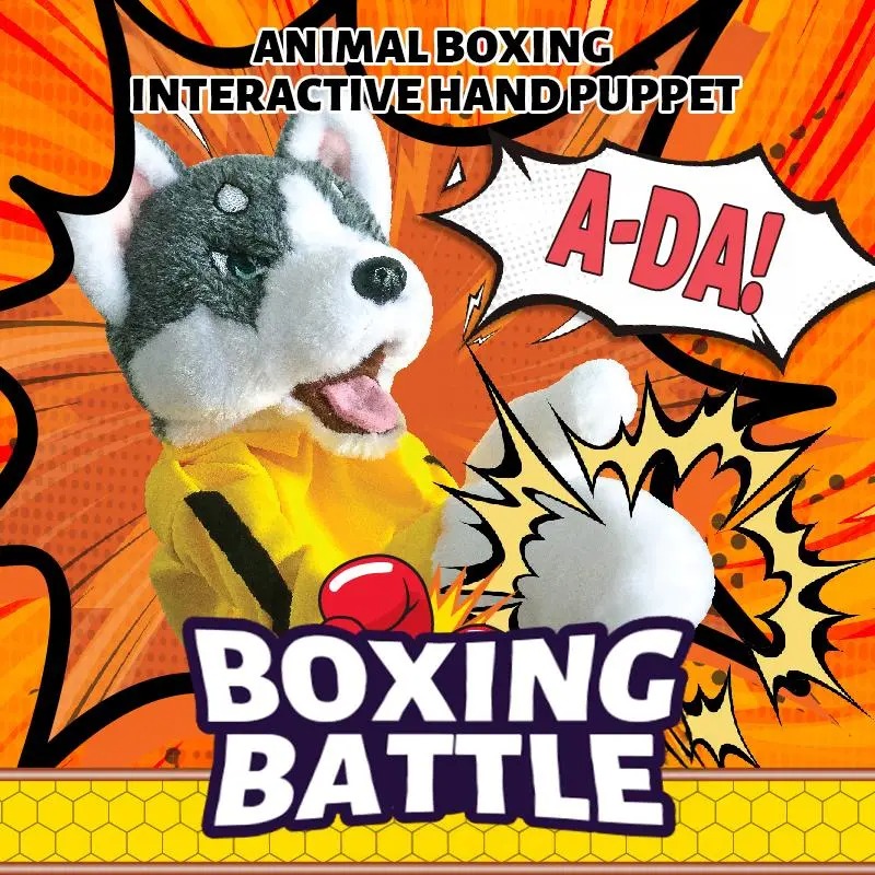 🥊 Boxing Husky Dog Hand Puppet – Fun Interactive Plush Toy for Kids