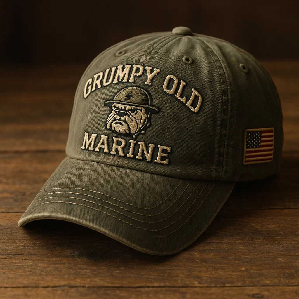 GRUMPY OLD MARINE™ – Vintage Embroidered Cap