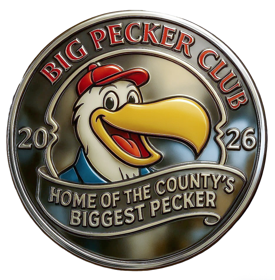 Big Pecker Club Full-Color Challenge Coin – The Funniest Damn Coin in America (silver edition)