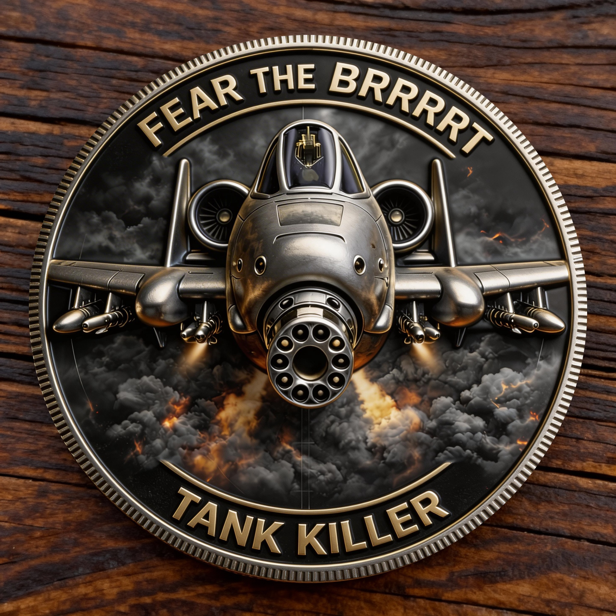 🏆New Year 60% OFF-🪙A-10 WARTHOG “BRRRT” Challenge Coin — Limited Fire Edition