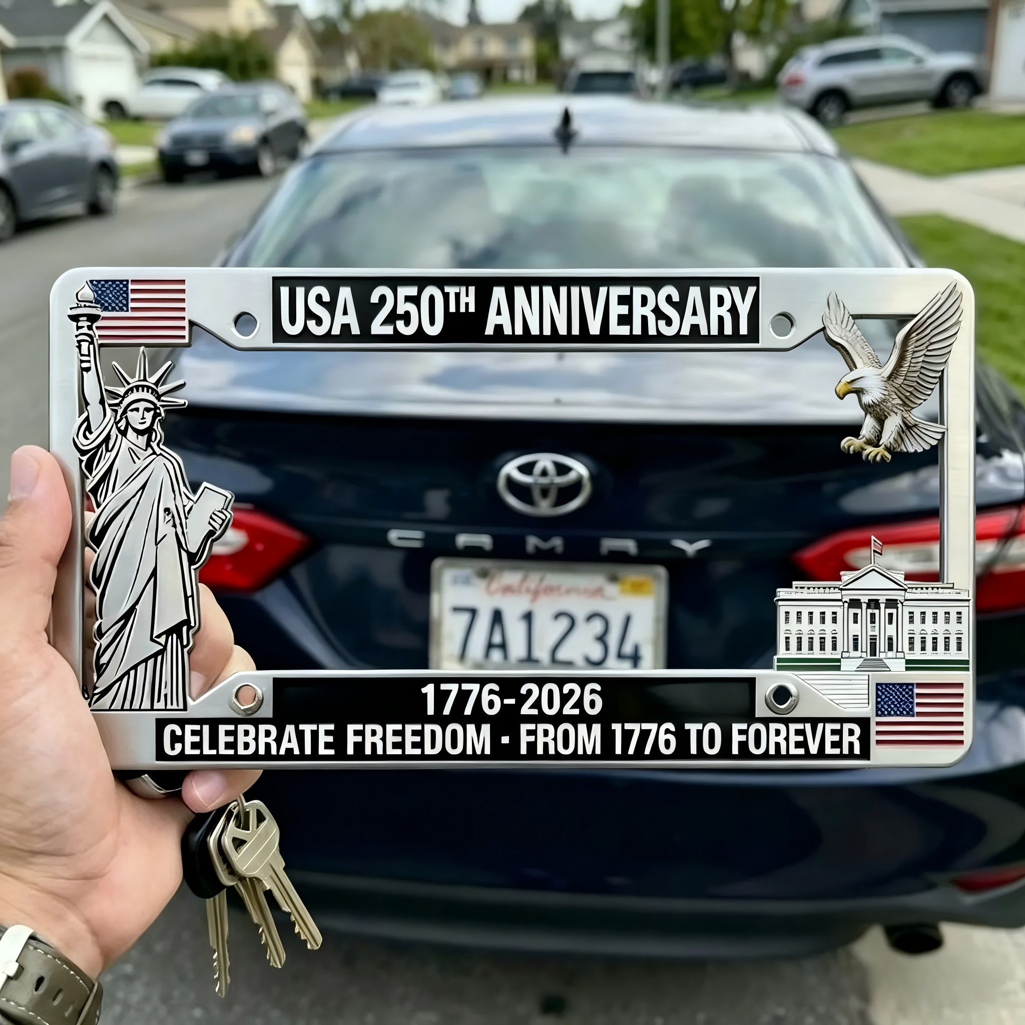 USA 250th Anniversary License Plate Frame – Limited Edition Freedom Tribute