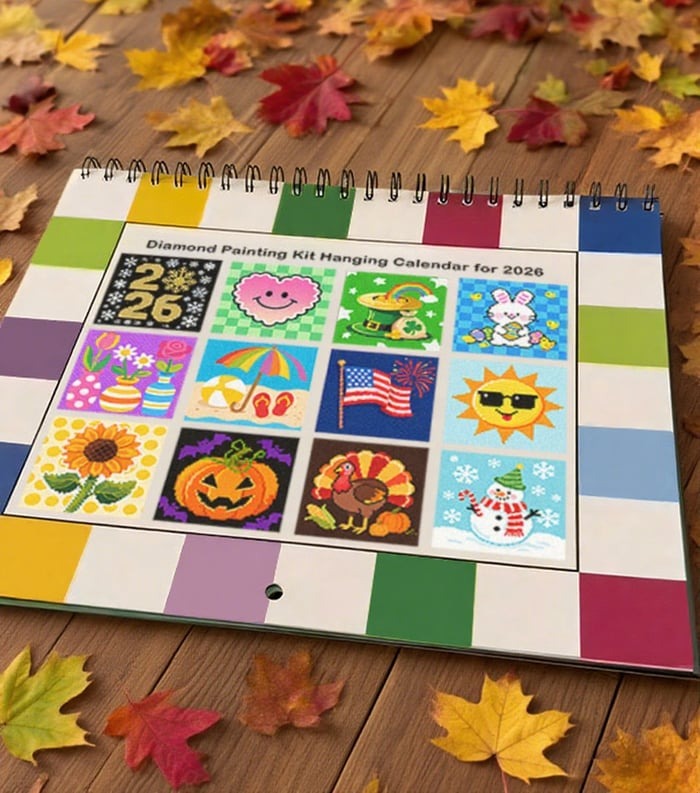 🔥LAST DAY SALE 50% OFF-📅2026 Wall Calendar Diamond Painting Kit (Beginners Friendily)