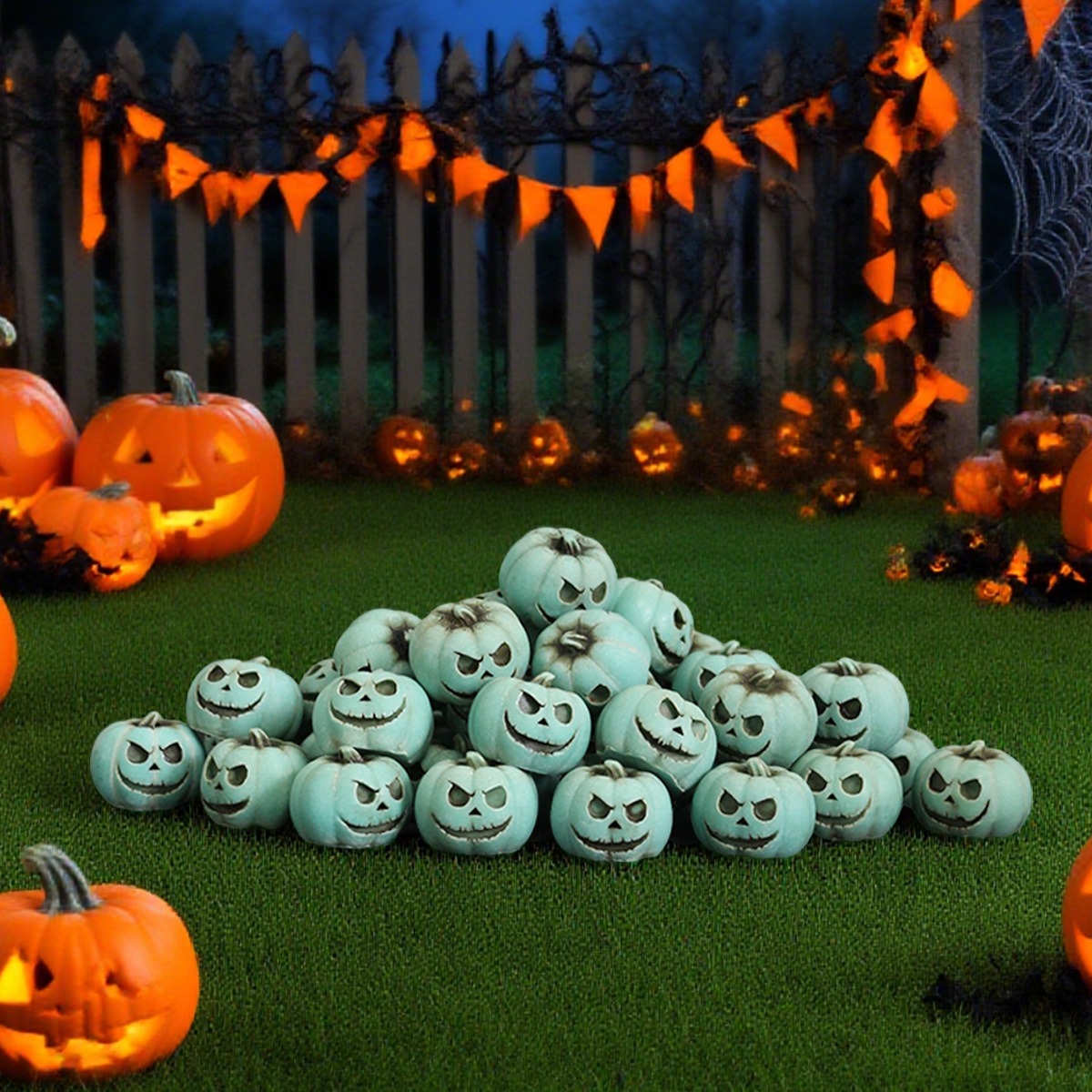 🔥💀 Adorable Mini Pumpkin Set