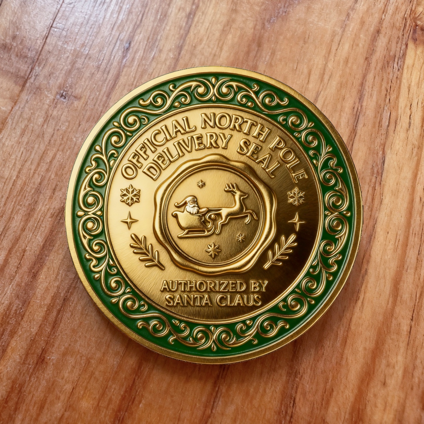 🎄🎄🎄🎄Santa’s Gold ‘Milk & Cookies’ Coin — A Christmas Thank-You Keepsake🎅🎄