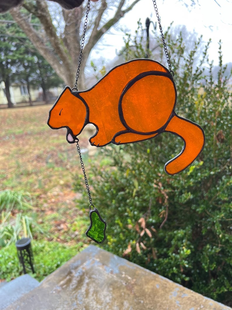 🔥LAST DAY 50% OFF🐱Cat vomiting Stained Glass Art❤BUY 2 FREE SHIPPING