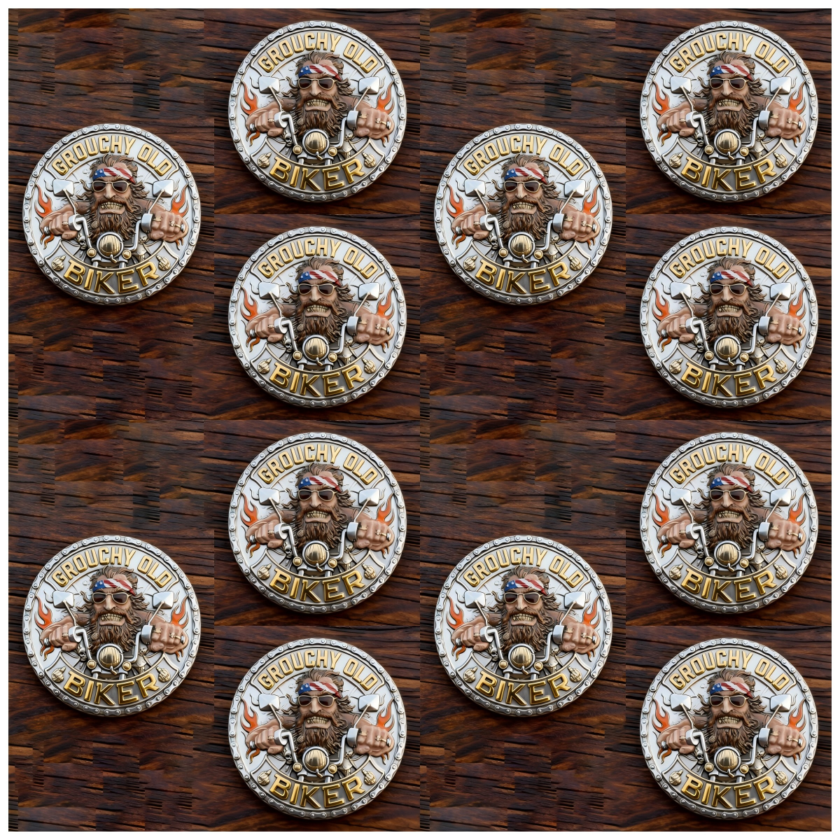 Last Day 49% OFF🦅 HARLEY-DAVIDSON RIDE FREE · GROUCHY OLD BIKER COIN