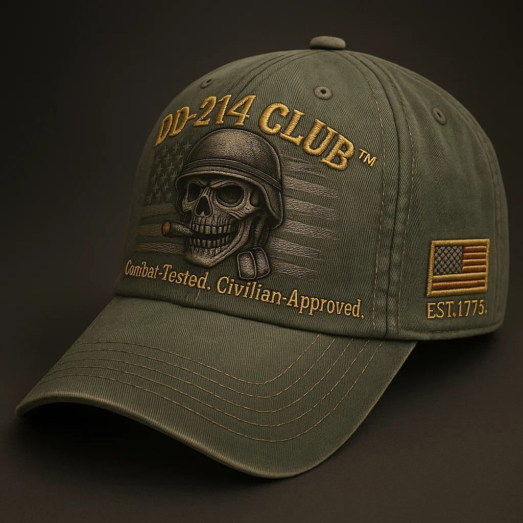 DD-214 CLUB™ – Washed Olive Veteran Cap 