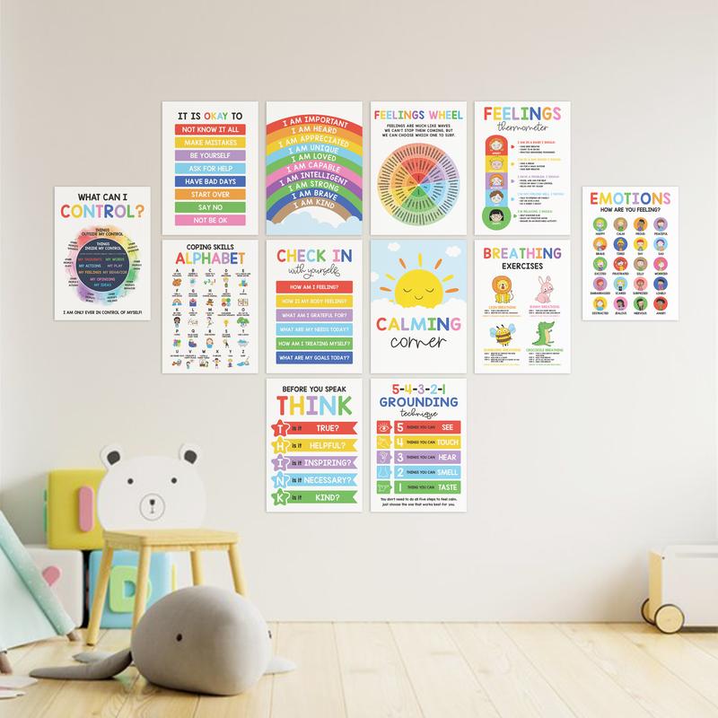 12 Pcs Calming Posters