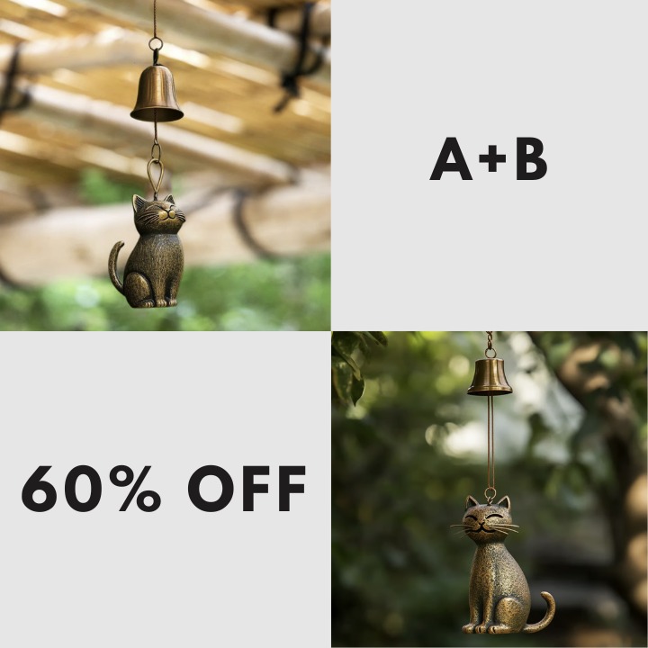 🔥Last Day 57% OFF🔥Handmade Retro Cat Wind Chime