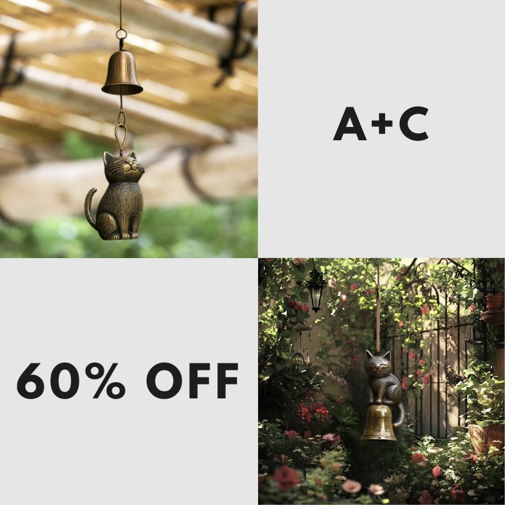 🔥Last Day 57% OFF🔥Handmade Retro Cat Wind Chime