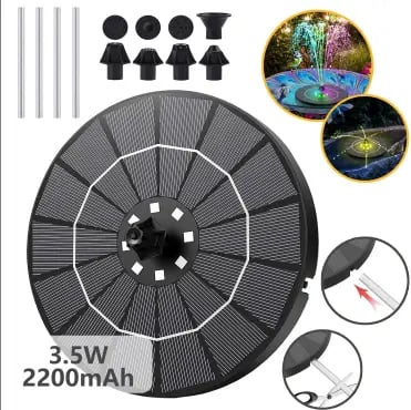 🌞Solar Fountain💧 – Bath Toy For Children, 1.5W Solar Panel Kit Water Pump, 4 Nozzles