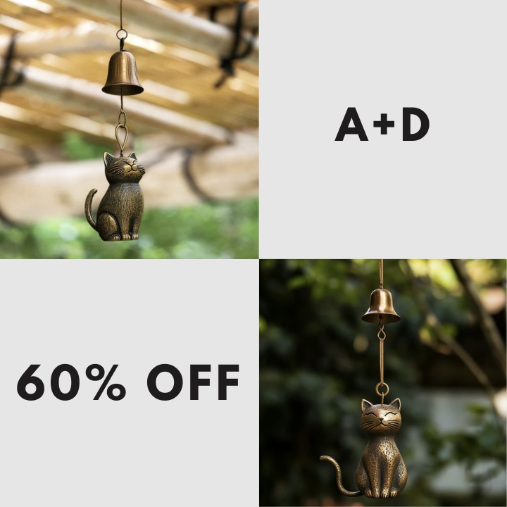 🔥Last Day 57% OFF🔥Handmade Retro Cat Wind Chime