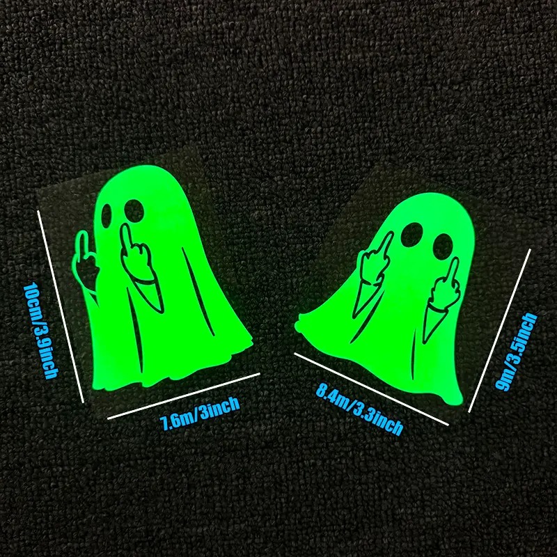 🎃 Glow-in-the-Dark Halloween Ghost Decal – Add Spooky Fun to Your Ride! 👻
