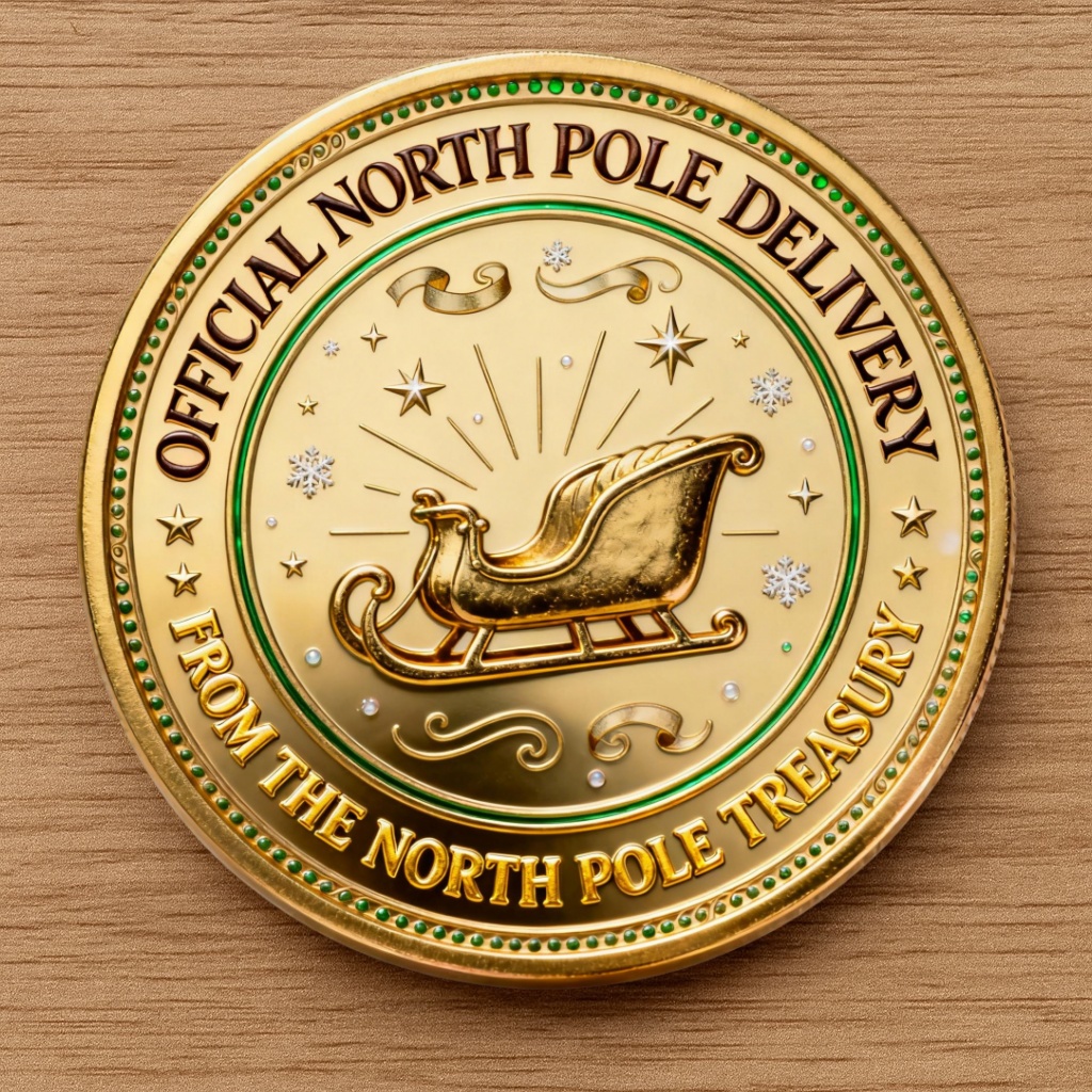 Black Friday sale 49% off-⭐ The Official North Pole Delivery Coin