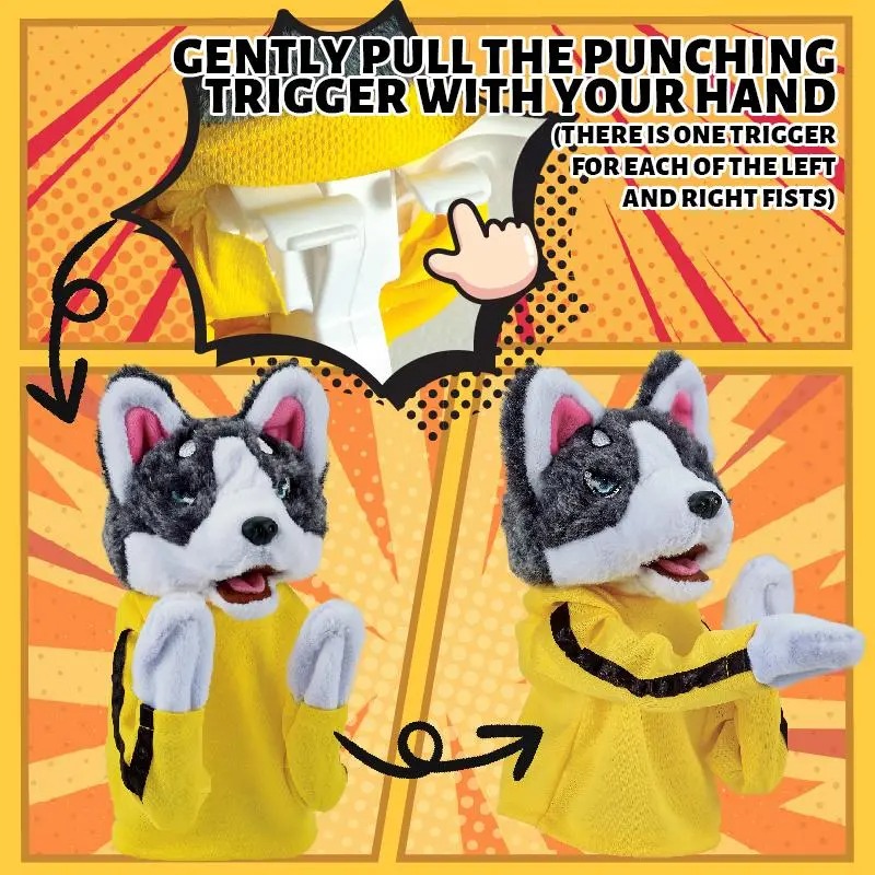 🥊 Boxing Husky Dog Hand Puppet – Fun Interactive Plush Toy for Kids