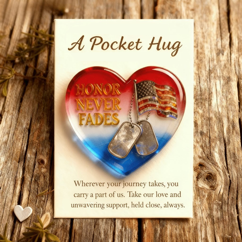 🌲Christmas & Veterans Day Gift-A Pocket Hug – “HONOR NEVER FADES” 