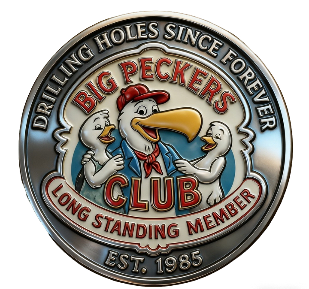 Big Pecker Club Full-Color Challenge Coin – The Funniest Damn Coin in America (silver edition)