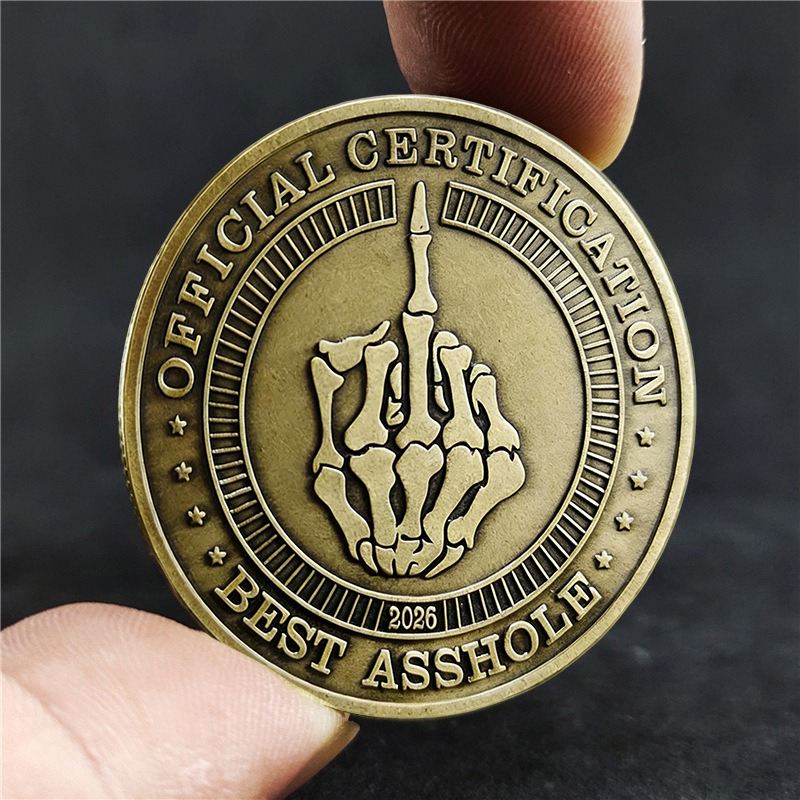 🎄Christmas Sale 50% OFF🔥Funny Official Certification Best A**hole Challenge Coin