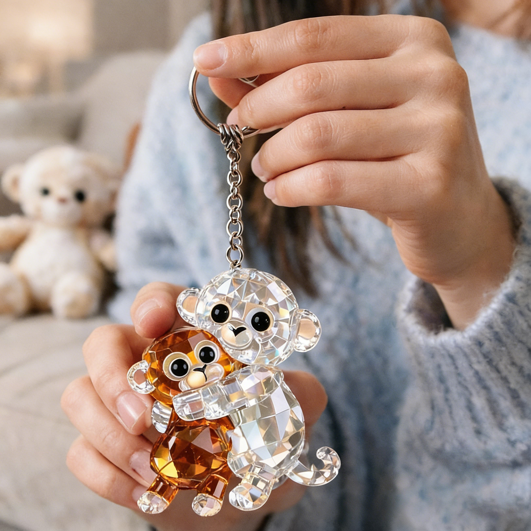 🏆Last Day 60% OFF- Punch the Monkey Crystal Key chain🐒