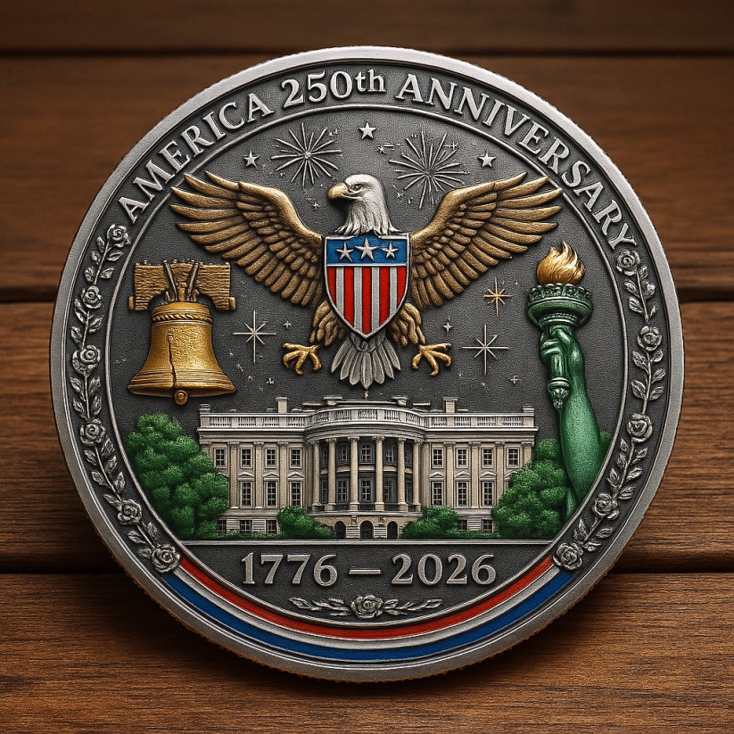 AMERICA 250TH ANNIVERSARY COMMEMORATIVE COIN