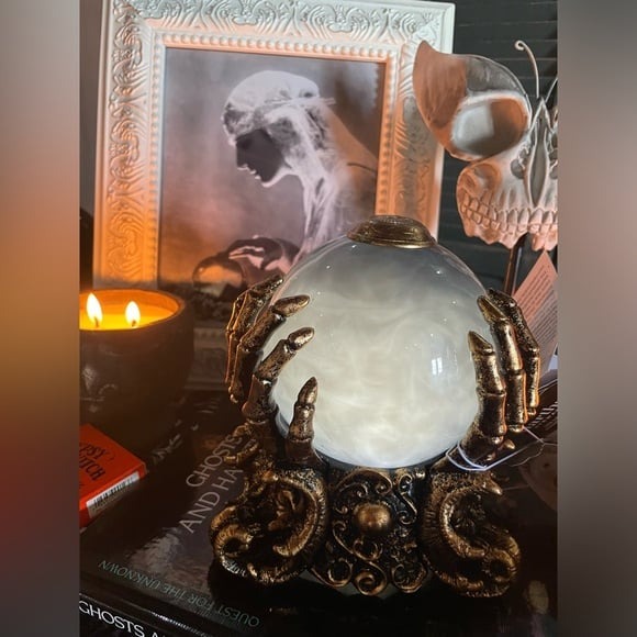 🧙‍♀️🔮MARTHA STEWART NWT LED Lighted Animated Decor Halloween Crystal Ball With Fog (BUY 2 FREE SHIPPING)