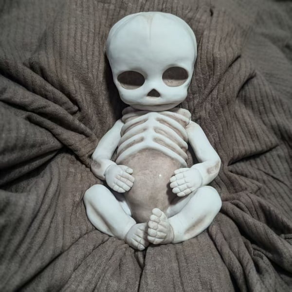 🖤Halloween Pre-Sale 49% Off💀Reborn Silicone Skeleton Baby🍼