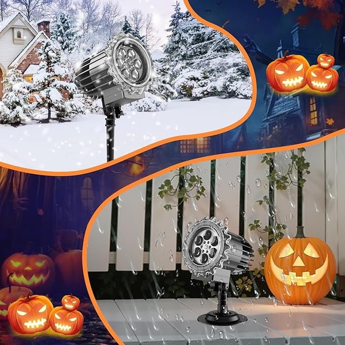 🎃 Halloween 3D Skull Ghost Projector Light 👻