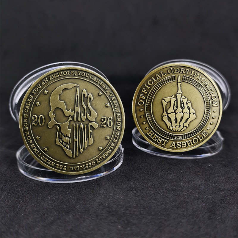 🎄Christmas Sale 50% OFF🔥Funny Official Certification Best A**hole Challenge Coin
