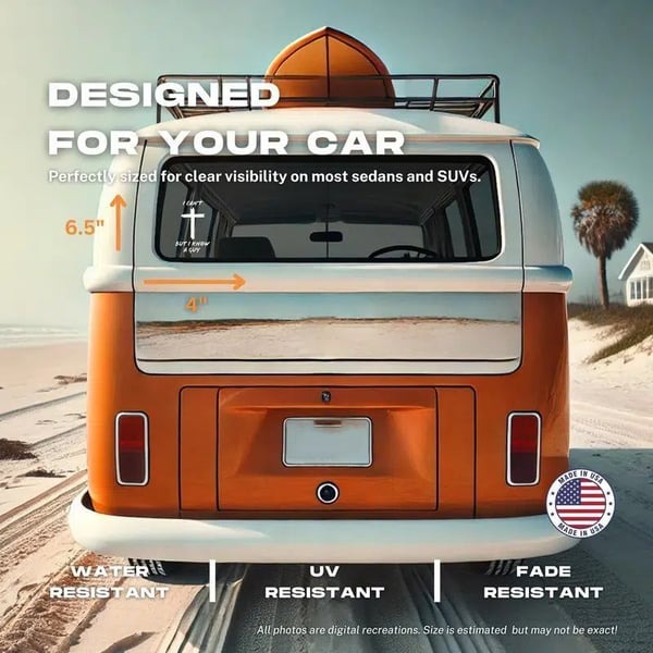 "I Can't But I Know A Guy" - Christian Car Decal Sticker