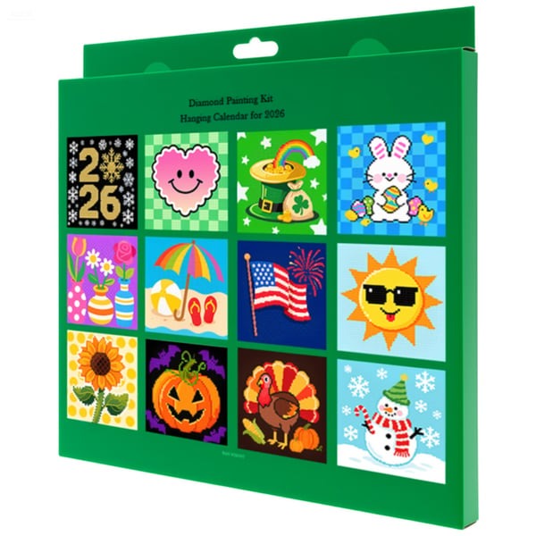 🔥LAST DAY SALE 50% OFF-📅2026 Wall Calendar Diamond Painting Kit (Beginners Friendily)