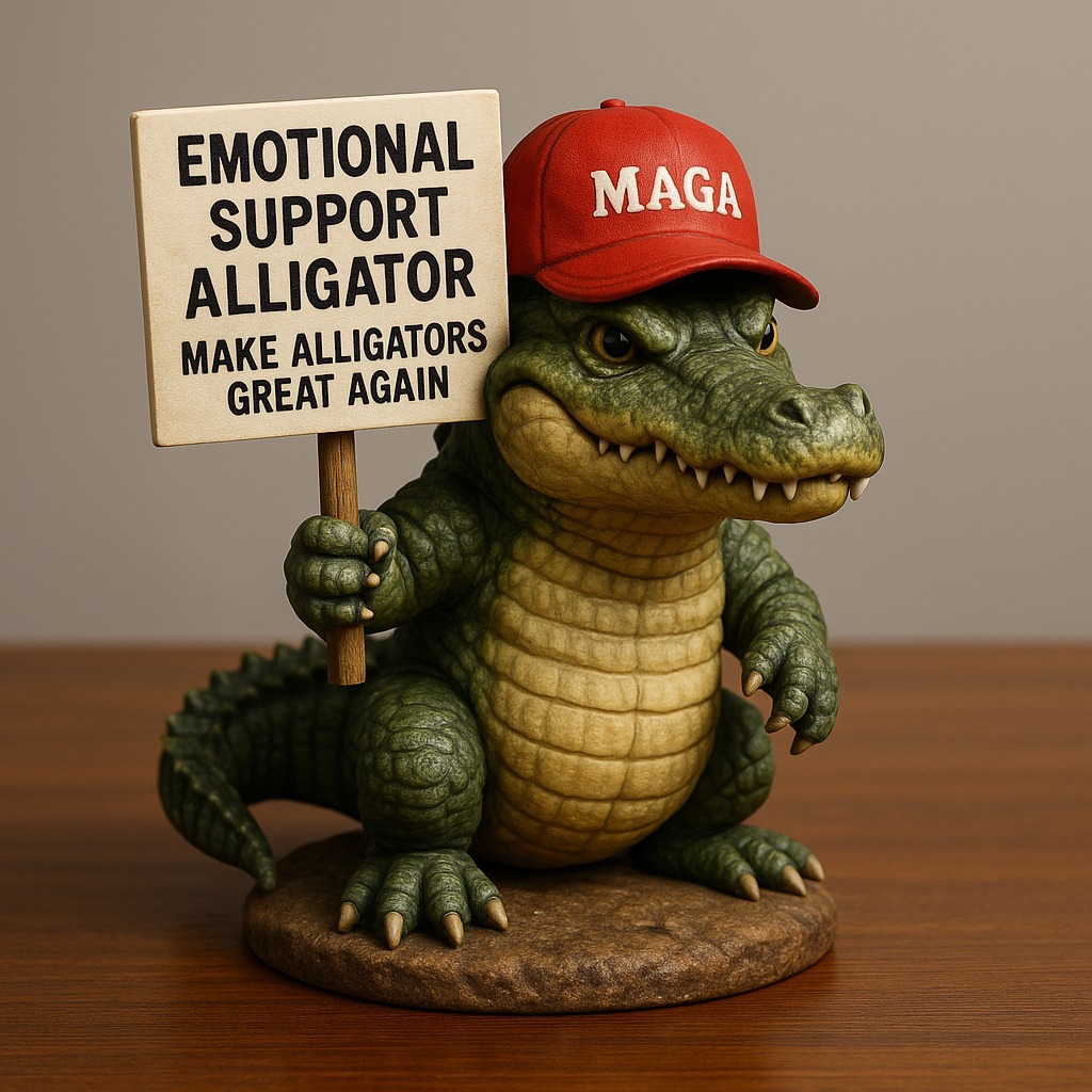 Emotional Support Alligator Statue