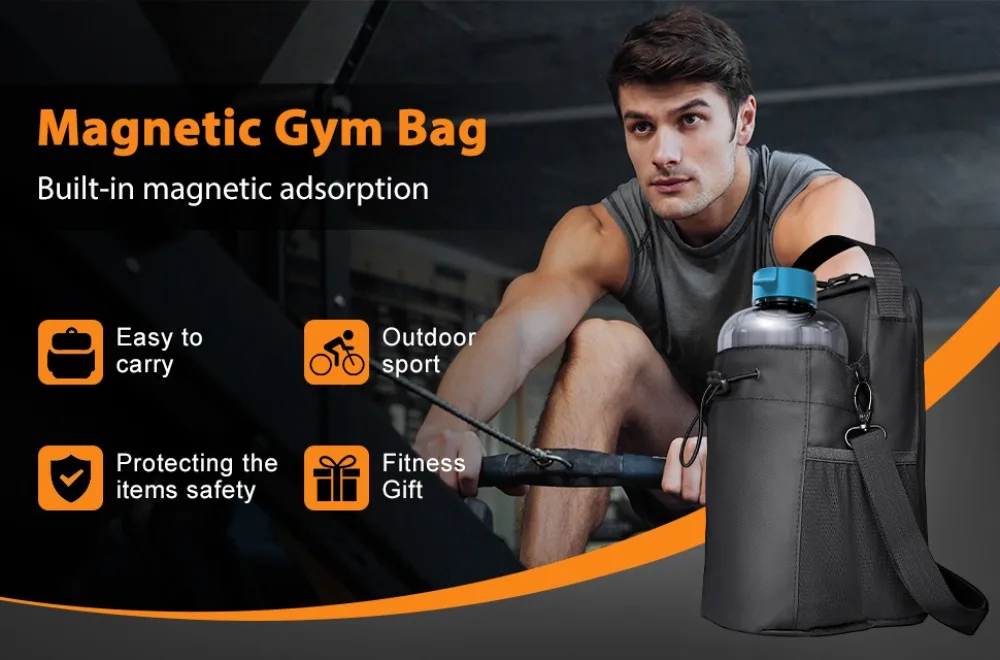 SuffaCo Magnetic Gym Water Bottle Holder Bag