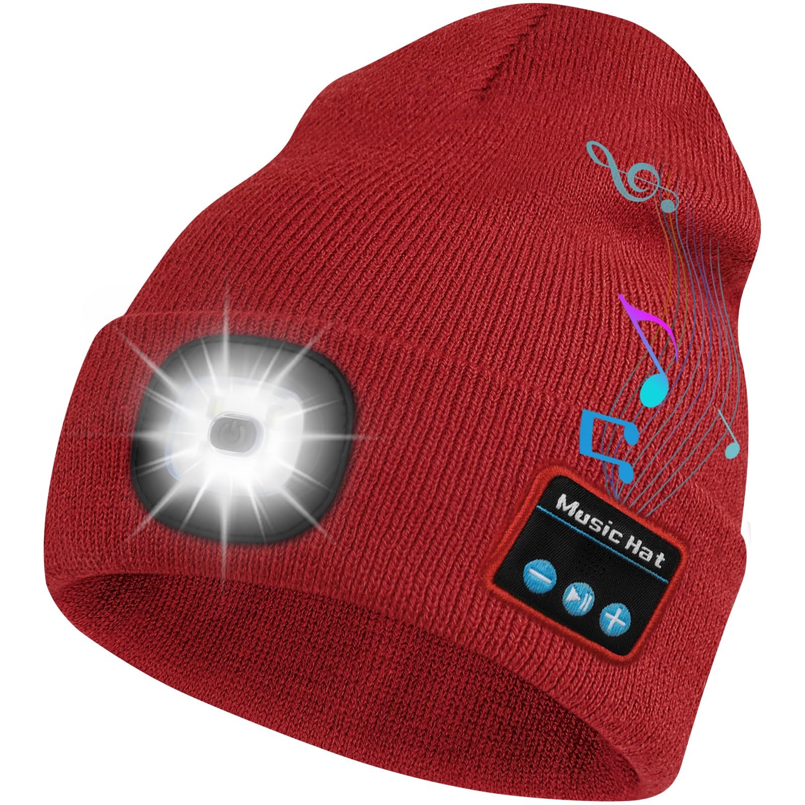 🎄Christmas Sale🏆50K+ SOLD!🎁2025 Upgraded Bluetooth Beanie Hat with Light