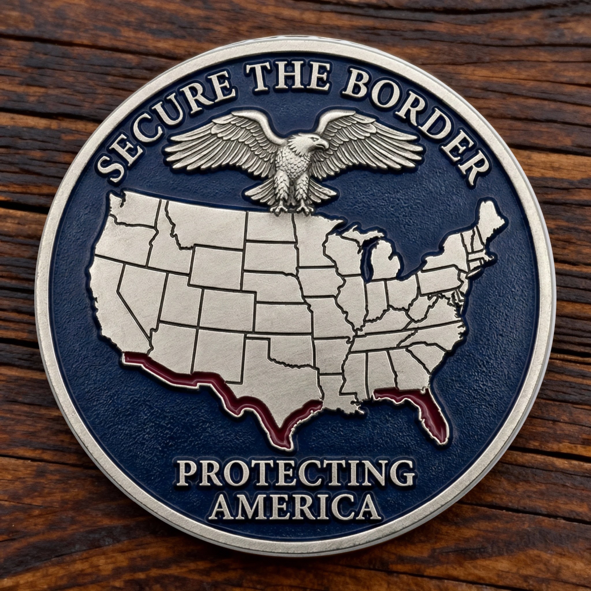  SECURE THE BORDER · SECURE THE FUTURE Commemorative Challenge Coin