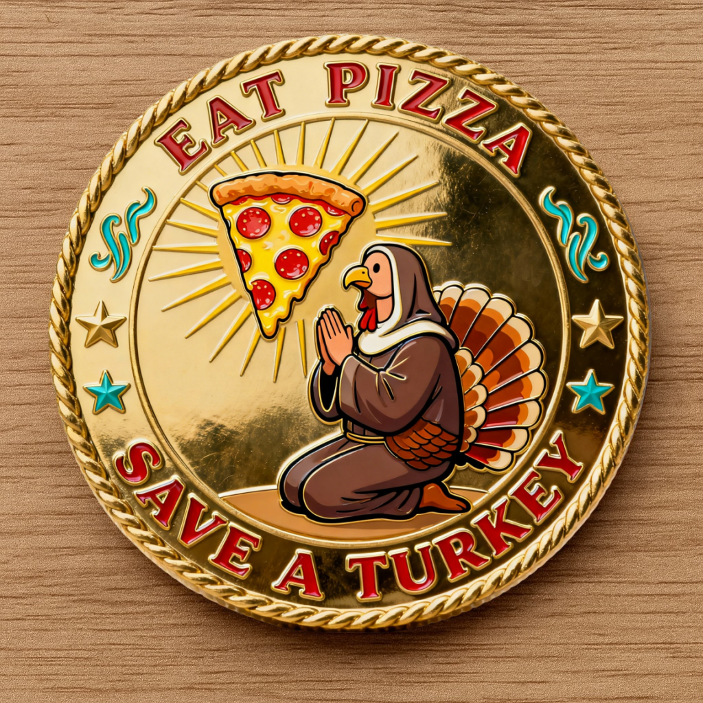 🍕 EAT PIZZA. SAVE A TURKEY.