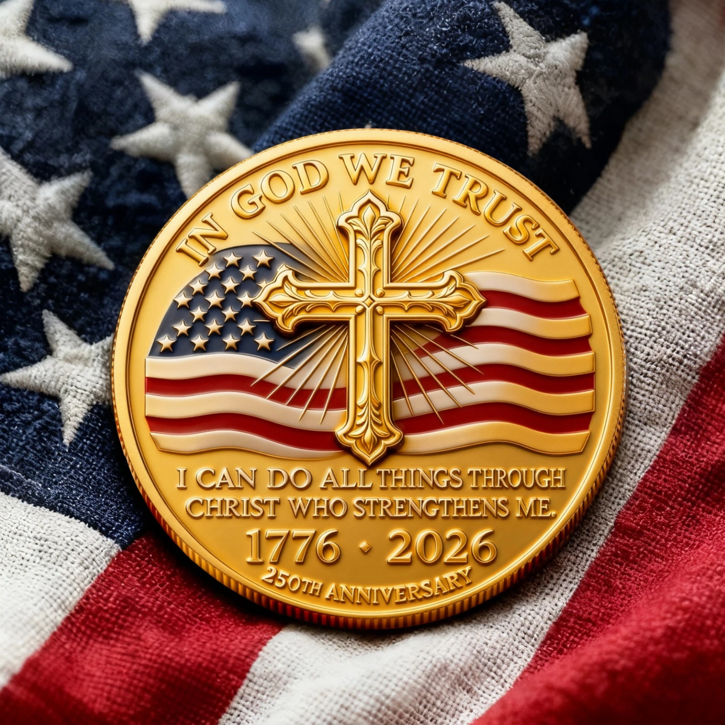 🎄Christmas Sale 50% OFF🔥✨ THE 250TH ANNIVERSARY JESUS & FREEDOM COMMEMORATIVE COIN