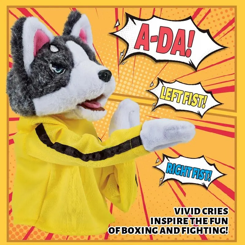 🥊 Boxing Husky Dog Hand Puppet – Fun Interactive Plush Toy for Kids