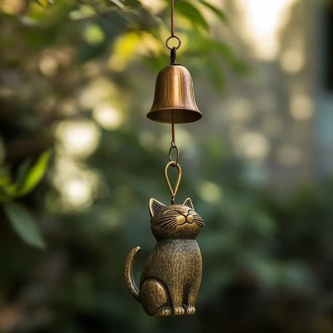 🔥Last Day 57% OFF🔥Handmade Retro Cat Wind Chime