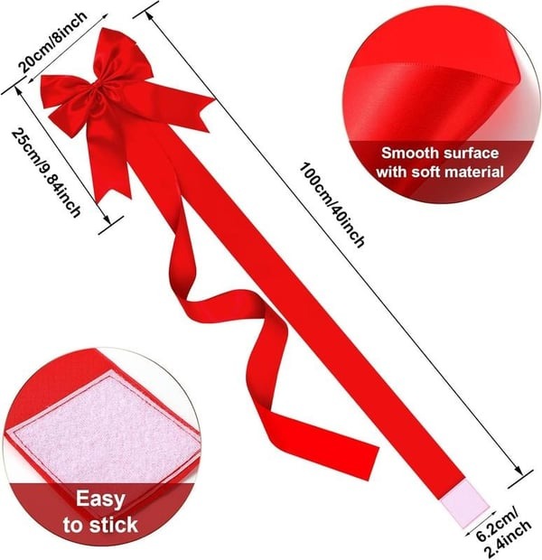 🎅 Early Christmas Sale 🎅🎄 Red Christmas Cabinet Ribbons & Bows