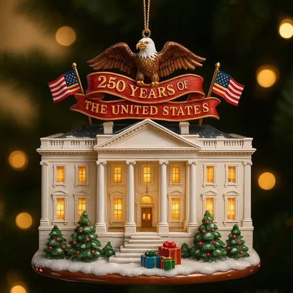 US 250th Anniversary Ornament (3D Same As Video)