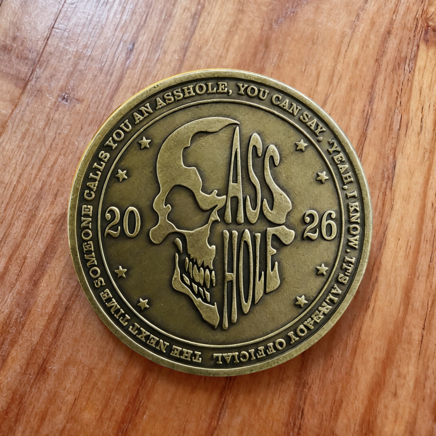 🎄Christmas Sale 50% OFF🔥Funny Official Certification Best A**hole Challenge Coin