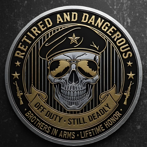 RETIRED AND DANGEROUS – Veteran’s Attitude Coin